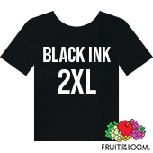 Fruit of the Loom Iconic™ T-shirt - Black Ink - 2XL