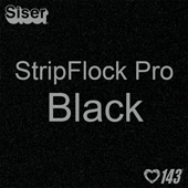12" x 15" Sheet Siser Stripflock Pro HTV - Black