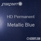 12" x 24" Sheet - StarCraft HD Glossy Permanent Vinyl - Metallic Blue 