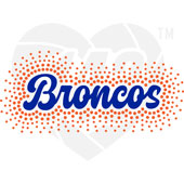 Faux Rhinestone - Broncos