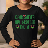 Press Ready Transfer - Dear Santa, My Brother Did It - Youth