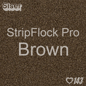 12" x 15" Sheet Siser Stripflock Pro HTV - Brown
