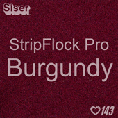12" x 15" Sheet Siser Stripflock Pro HTV - Burgundy