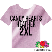 Fruit of the Loom Iconic™ T-shirt - Candy Hearts Heather - 2XL