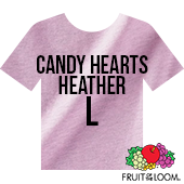 Fruit of the Loom Iconic™ T-shirt - Candy Hearts Heather - Large