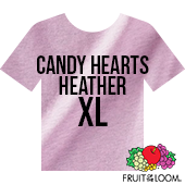 Fruit of the Loom Iconic™ T-shirt - Candy Hearts Heather - XL