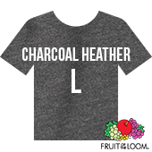 Fruit of the Loom Iconic™ T-shirt - Charcoal Heather - Large
