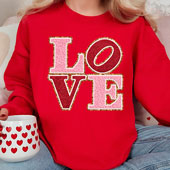 Press Ready Transfer - Chenille Love Gold