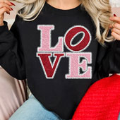 Press Ready Transfer - Chenille Love Silver 