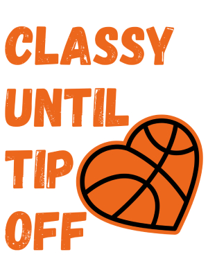 Classy Until Tip Off Basketball Heart - Orange - 143