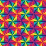 Printed Pattern Vinyl - Glossy - Color Triangles 12" x 24" Sheet