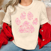Press Ready Transfer - Coquette Bow Paw Print