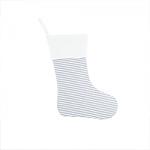 Stocking - Grey Stripe with White Top