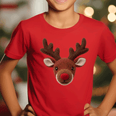 Press Ready Transfer - Crochet Reindeer - Youth