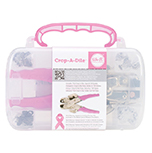 We R Memory Keepers - Pink Crop-A-Dile with case and 100 eyelets 