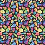 Printed Pattern Vinyl - Glossy - Gem Mine (Rainbow) - 12" x 12" sheet 