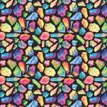 Printed Pattern Vinyl - Glossy - Gem Mine (Rainbow) - 12" x 24" sheet