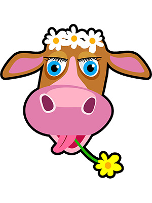 Cute Cartoon Cow