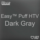 Easy™ Puff HTV: 12" x 12" - Dark Gray