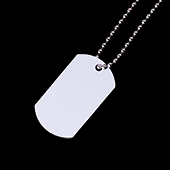 Unisub Two Sided Dog Tag with Chain - 1.16" x 2"