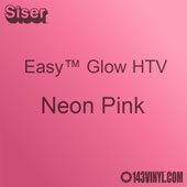 Siser Easy Glow HTV: 12" x 12" - Neon Pink