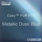 Easy™ Puff HTV: 12" x 24" - Metallic Dusk Blue