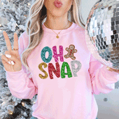 Press Ready Transfer - Faux Sequin Oh Snap