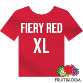 Fruit of the Loom HD Cotton T-shirt - Fiery Red - XL