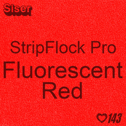 12" x 15" Sheet Siser Stripflock Pro HTV - Fluorescent Red