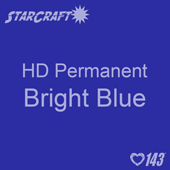 12" x 5' Roll - StarCraft HD Glossy Permanent Vinyl - Bright Blue
