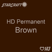12" x 5' Roll - StarCraft HD Glossy Permanent Vinyl - Brown