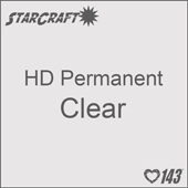 12" x 5' Roll - StarCraft HD Glossy Permanent Vinyl - Clear