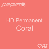 12" x 5' Roll - StarCraft HD Glossy Permanent Vinyl - Coral