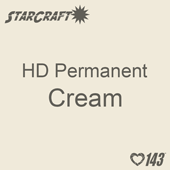 12" x 5' Roll - StarCraft HD Glossy Permanent Vinyl - Cream