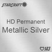 12" x 24" Sheet - StarCraft HD Glossy Permanent Vinyl - Metallic Silver