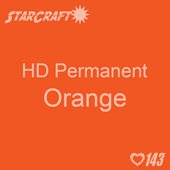 12" x 5' Roll - StarCraft HD Glossy Permanent Vinyl - Orange