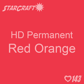 12" x 5' Roll - StarCraft HD Glossy Permanent Vinyl - Red Orange