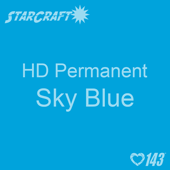 12" x 5' Roll - StarCraft HD Glossy Permanent Vinyl - Sky Blue