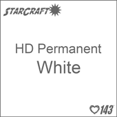 12" x 5' Roll - StarCraft HD Glossy Permanent Vinyl - White