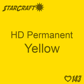 12" x 5' Roll - StarCraft HD Glossy Permanent Vinyl - Yellow