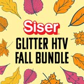 5 Pack Siser Glitter HTV 12" x 20" - Fall Bundle