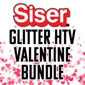 5 Pack Siser Glitter HTV 12" x 20" - Valentine Bundle