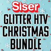 5 Pack Siser Glitter HTV 12" x 20" - Christmas Bundle