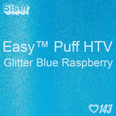Easy™ Puff HTV: 12" x 12" - Glitter Blue Raspberry