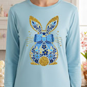 Press Ready Transfer - Glitter Bunny