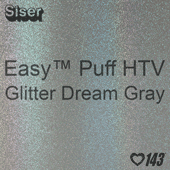 Easy™ Puff HTV: 12" x 24" - Glitter Dream Gray