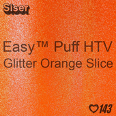 Easy™ Puff HTV: 12" x 24" - Glitter Orange Slice