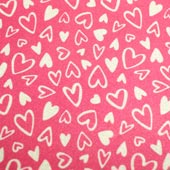 DIY ALEX Glitter Printed Pattern Vinyl - All The Hearts - Bright Pink - 12" x 12" 