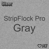12" x 15" Sheet Siser Stripflock Pro HTV - Gray