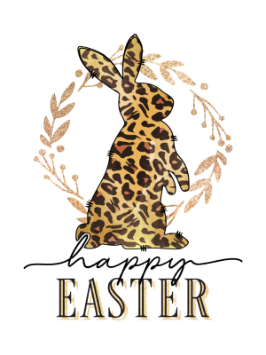 Happy Easter Leopard Bunny - 143